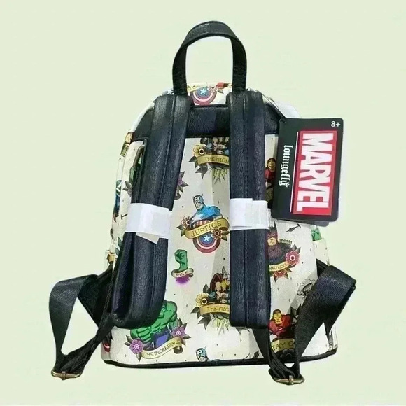 Loungefly Disney Marvel Tattoo Avengers Backpack NEW WITH TAGS - Picture 6 of 9